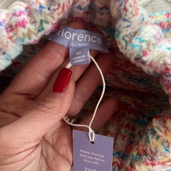 New! Florence by Mills Multicolor Cropped Sweater Women’s Size Medium - Picture 11 of 14